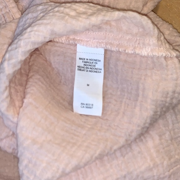 Lucky Brand Cold Shoulder Powder Pink Tie Side Top - Picture 7 of 7